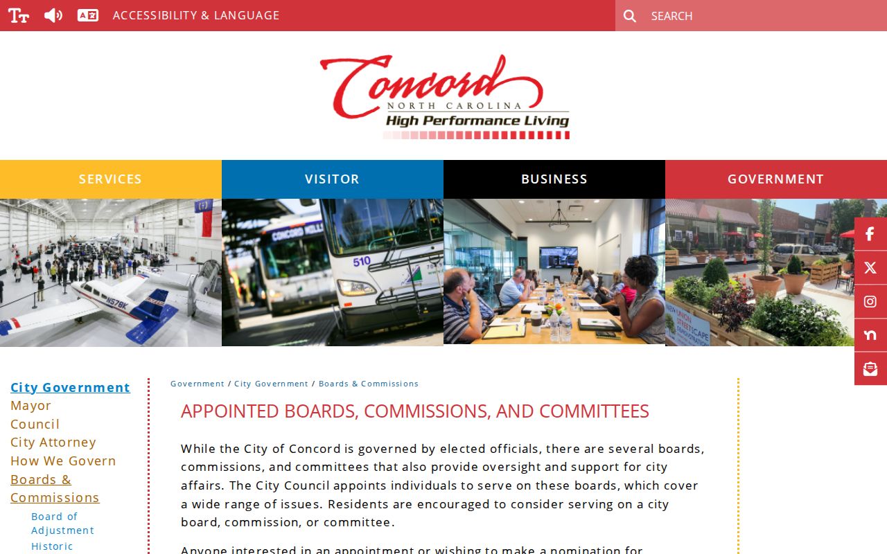 Concord neighbors public boards and commissions resource