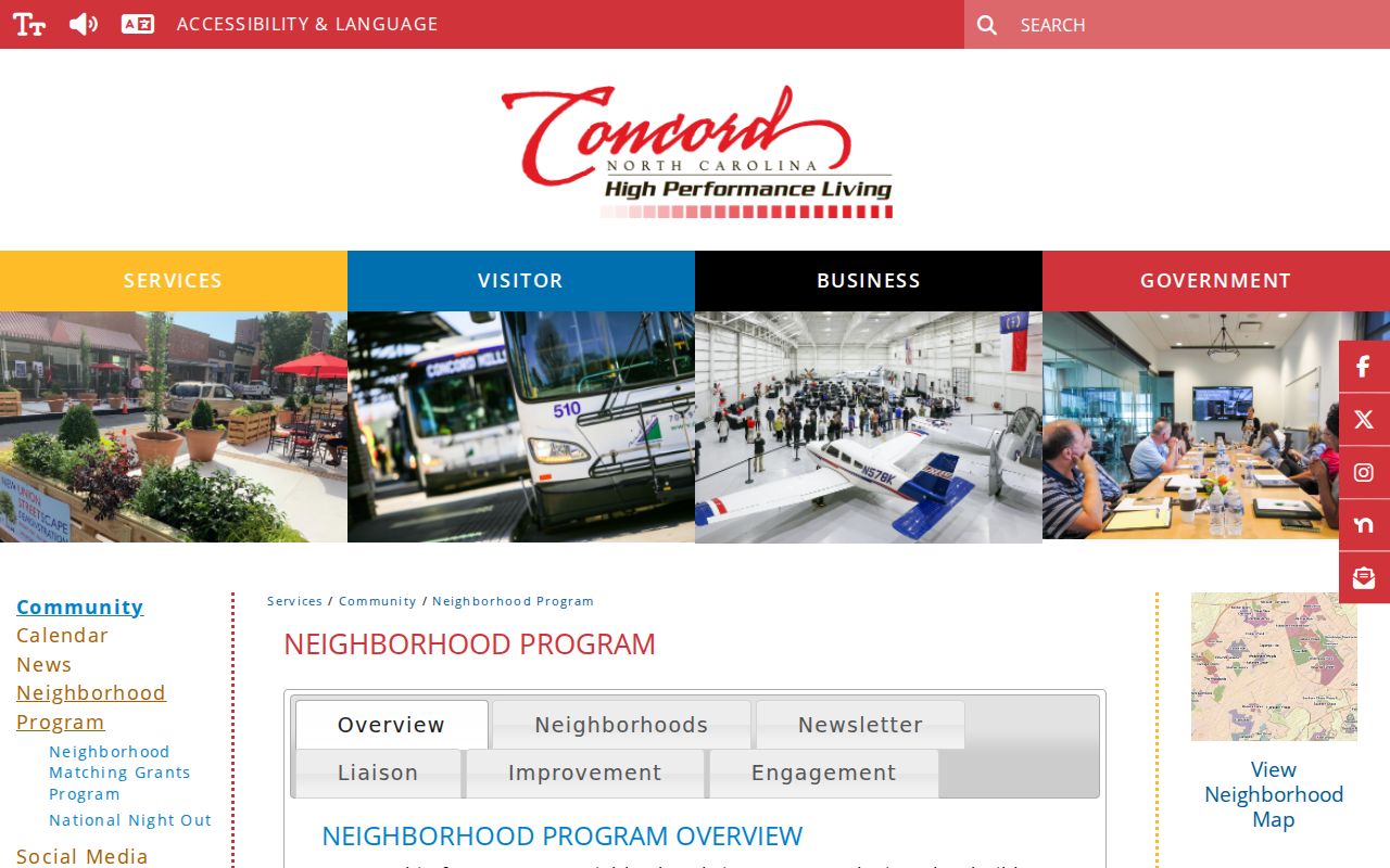 Concord neighbors neighborhood program information