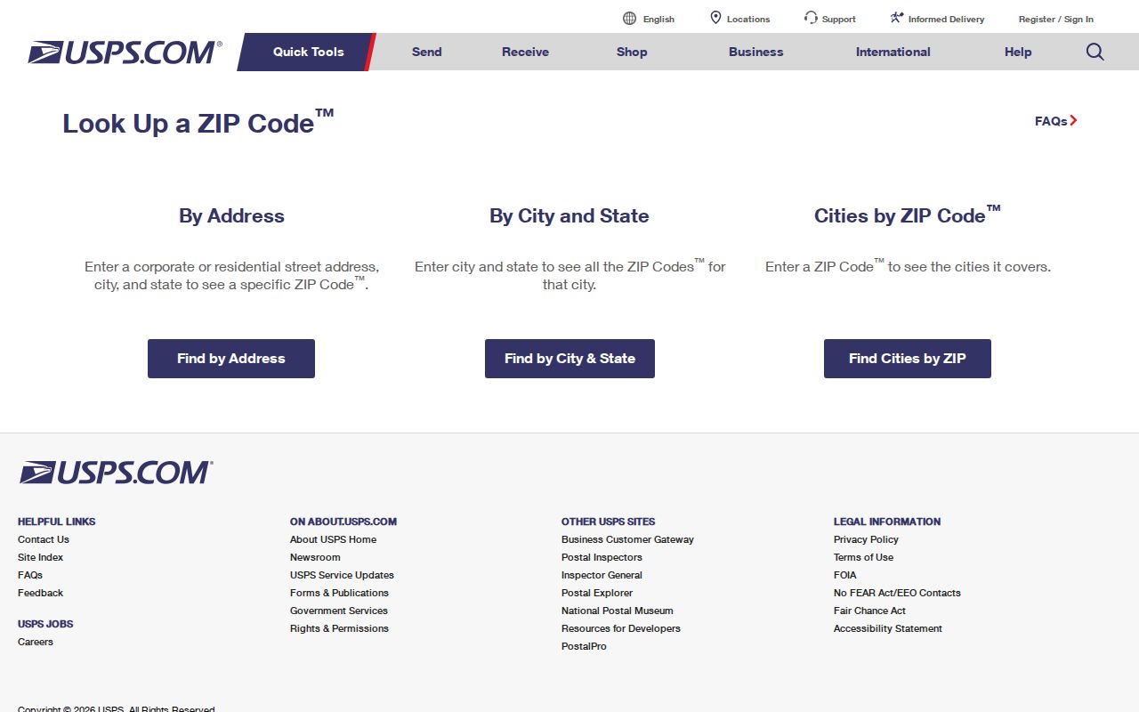 Concord ZIP code directory USPS address lookup